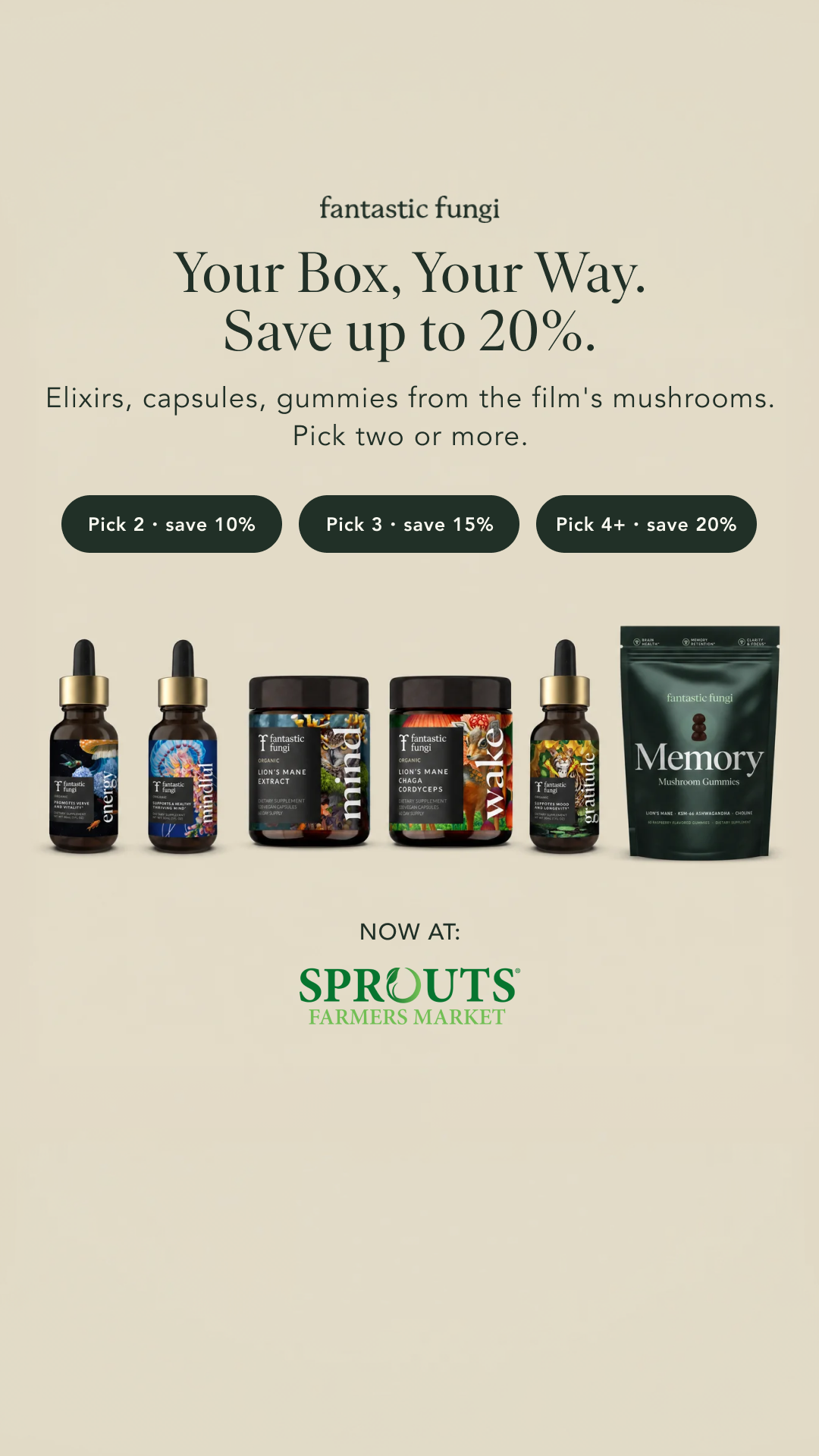 Fantastic Fungi Facebook ad