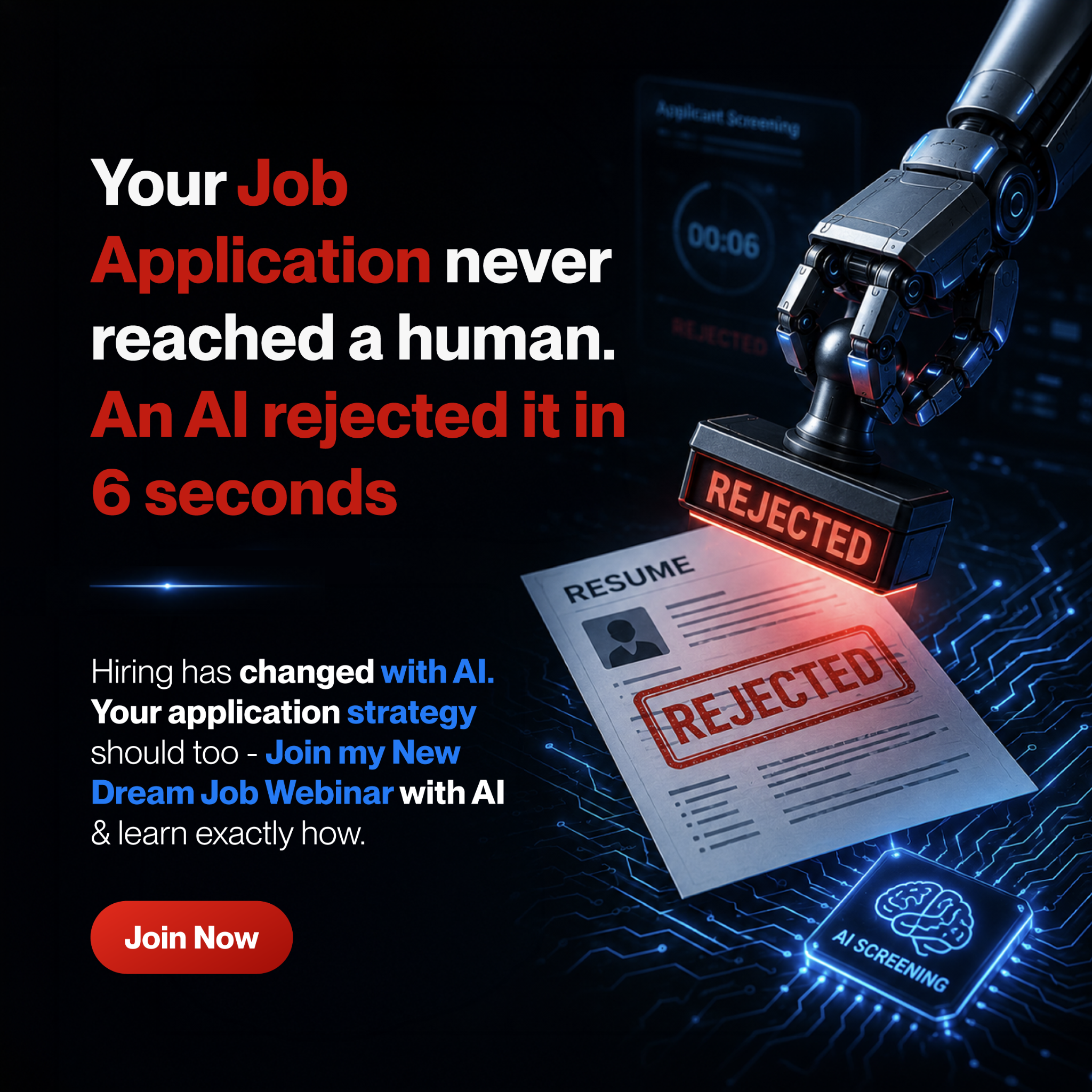 Vikram Anand Facebook ad: Land your dream job with AI