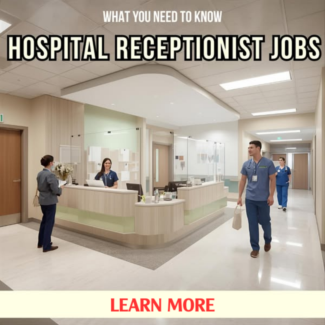 LearnCheap Facebook ad: Guide to Administrative Support Roles in Hospitals