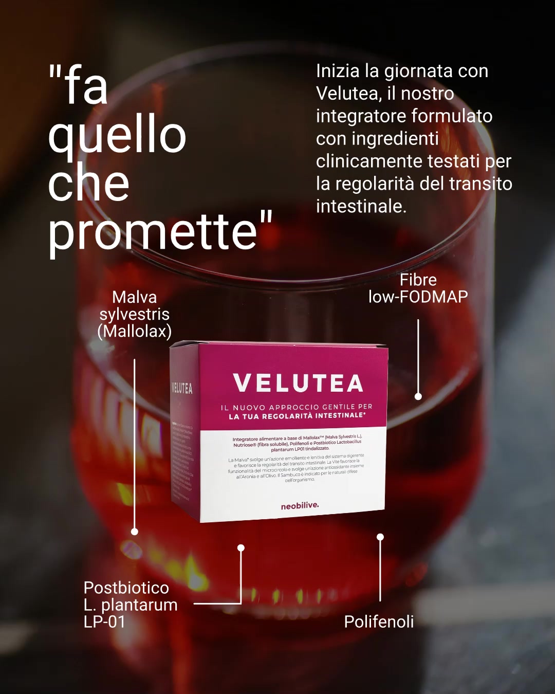 Neobilive Facebook ad: 1-2 stick al giorno, semplice