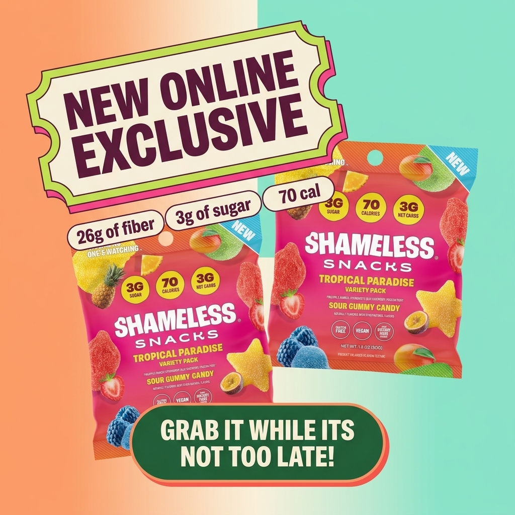 Shameless Snacks Facebook ad