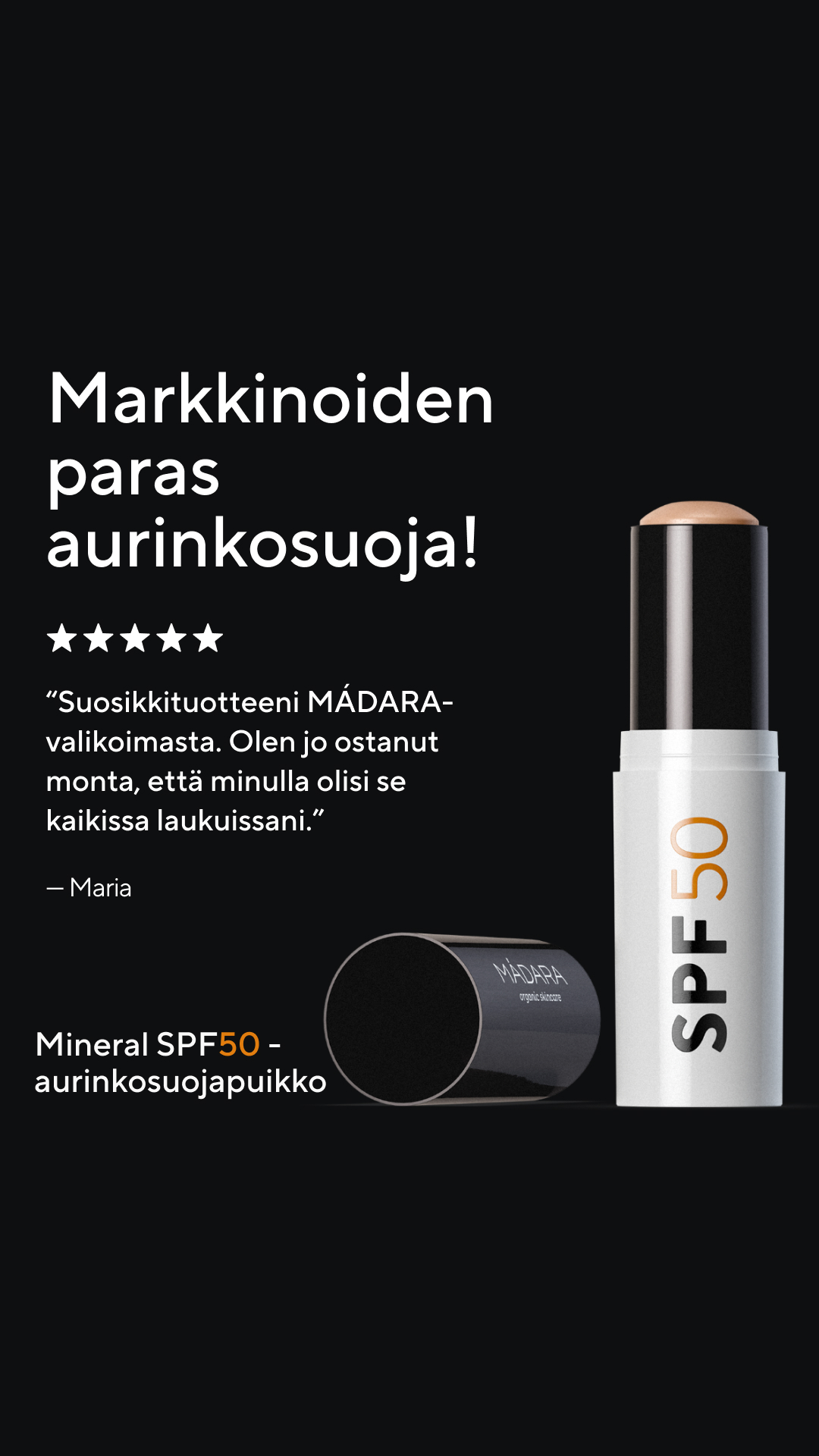 Mádara Organic Skincare Facebook ad