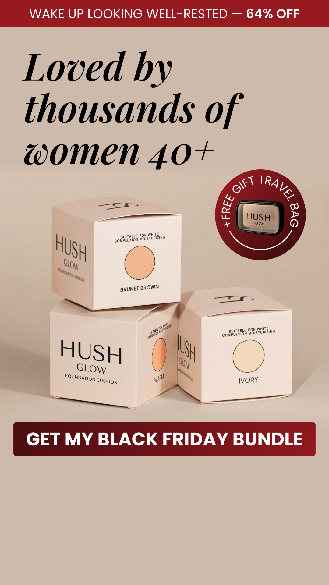 Try Hush Facebook ad