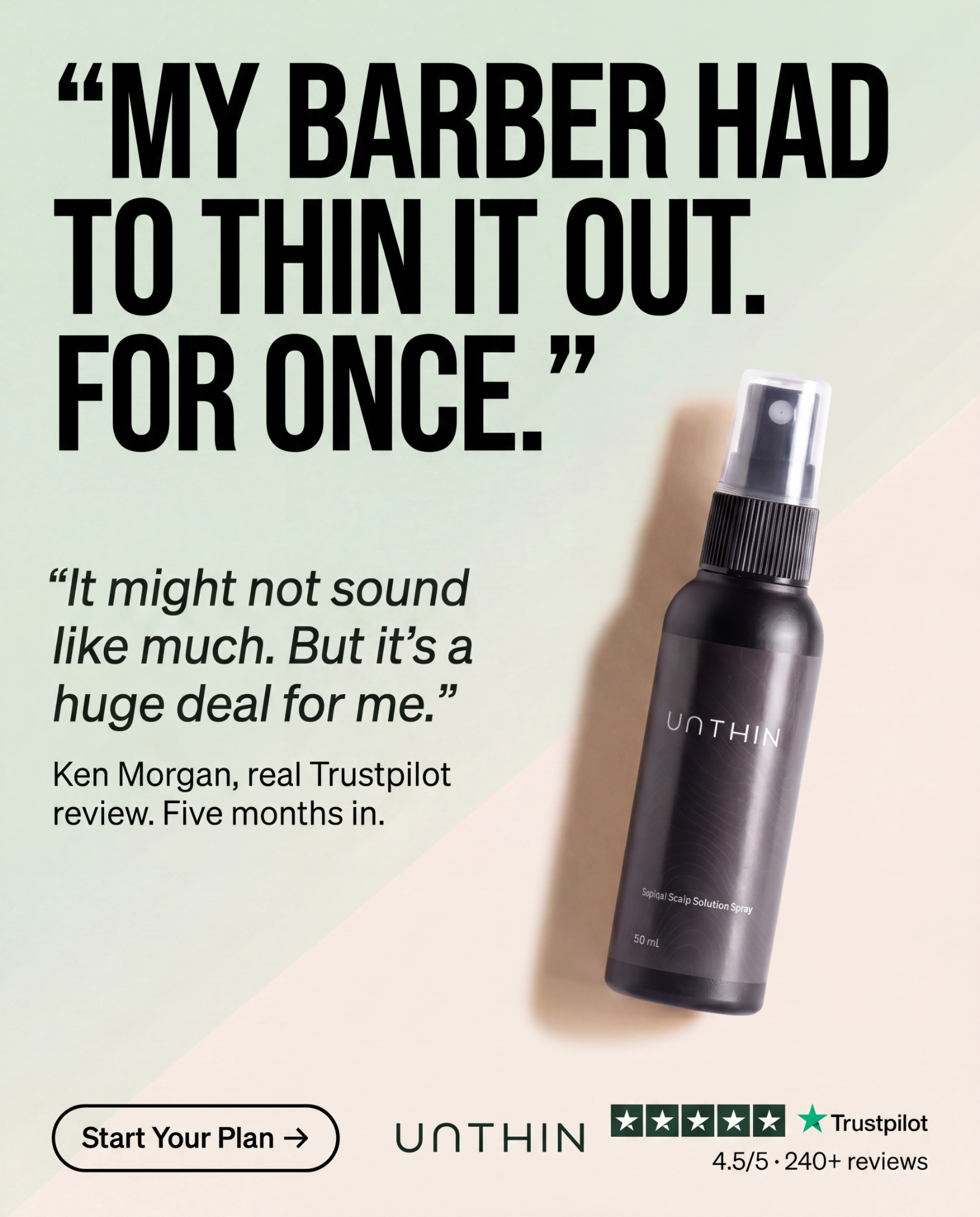 Unthinhair Facebook ad