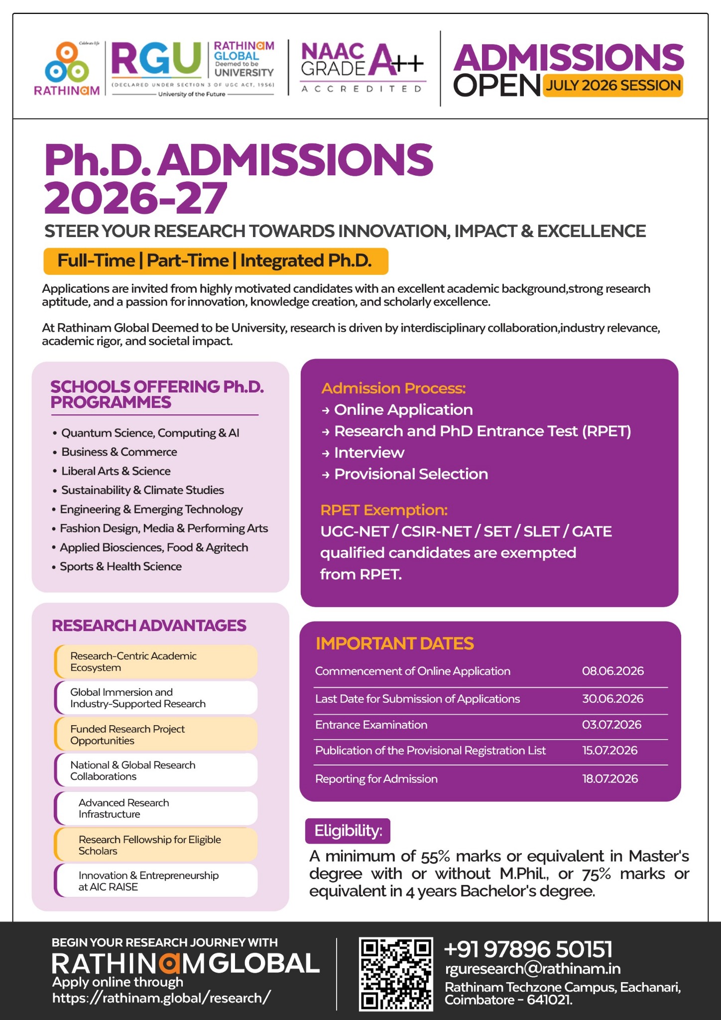 Rathinam Group of Institutions Facebook ad