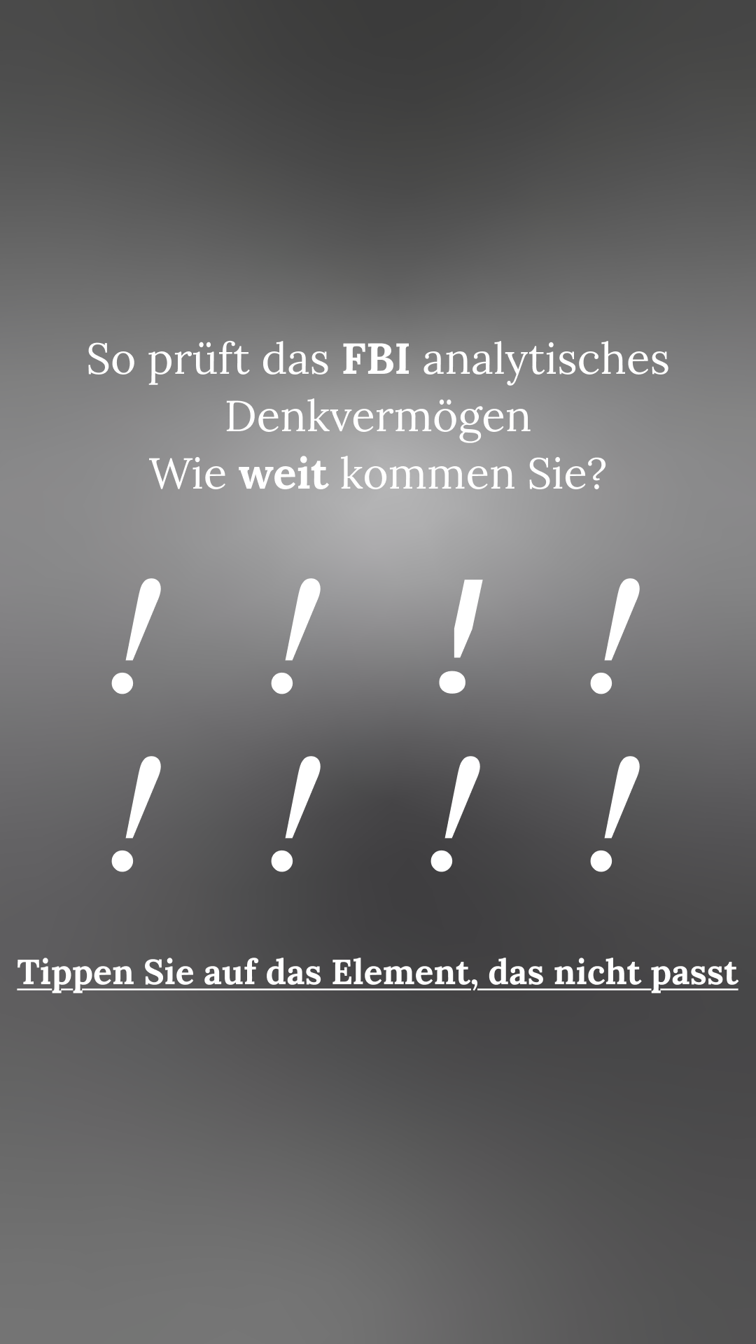International IQ test Facebook ad