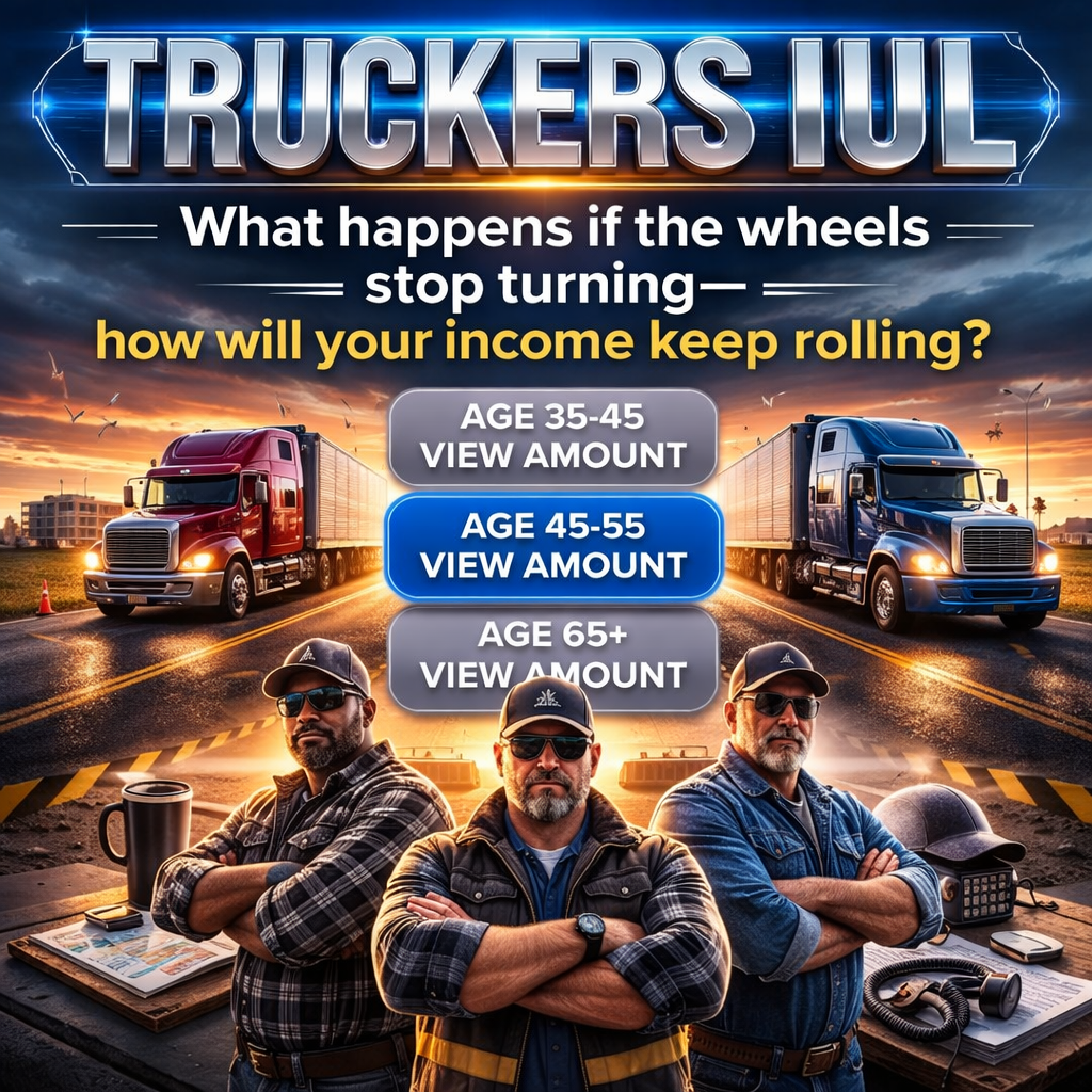 VRC Insurance Facebook ad: Get IUL Insurance as a Truck Driver