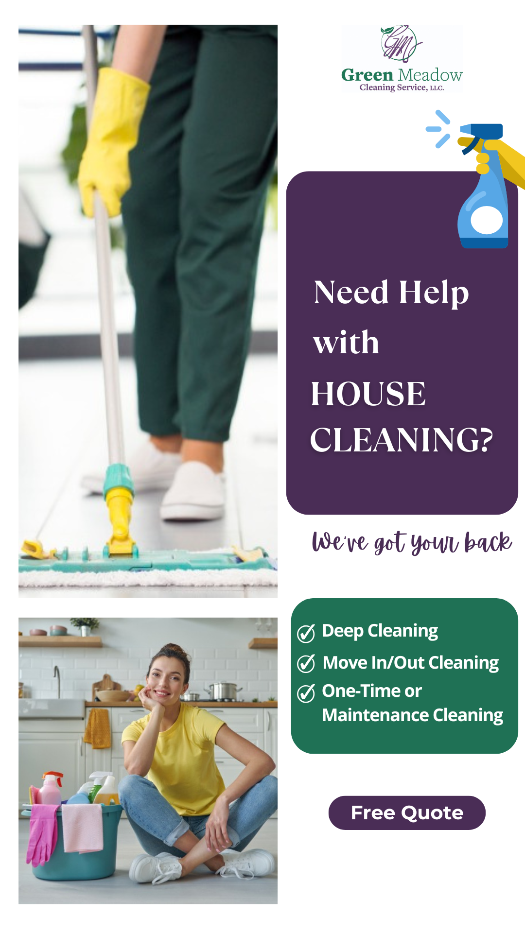 Green Meadow Cleaning Services Facebook ad