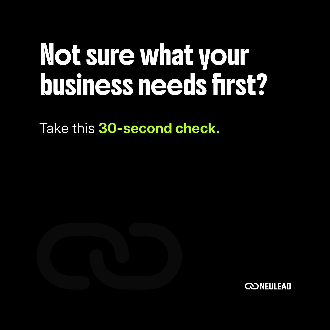 Neulead Facebook ad: What does your business need right now?