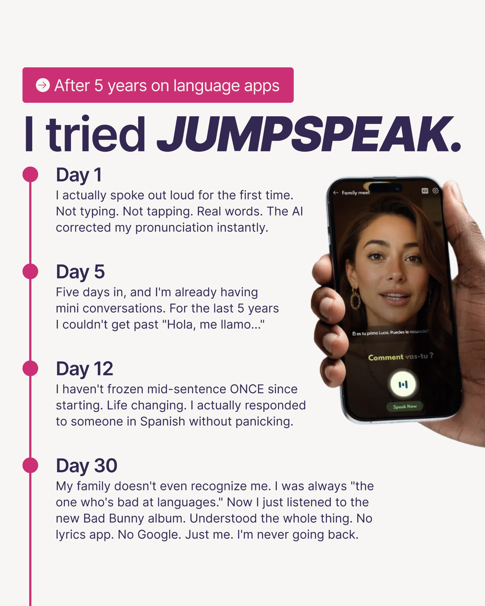 Jumpspeak Facebook ad