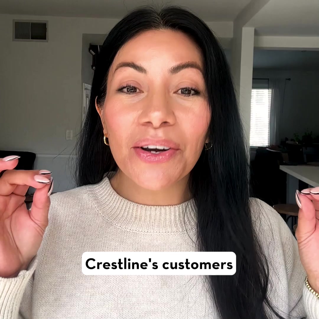 Crestline Custom Promotional Products Facebook ad: 4.8/5 Trustpilot Rating