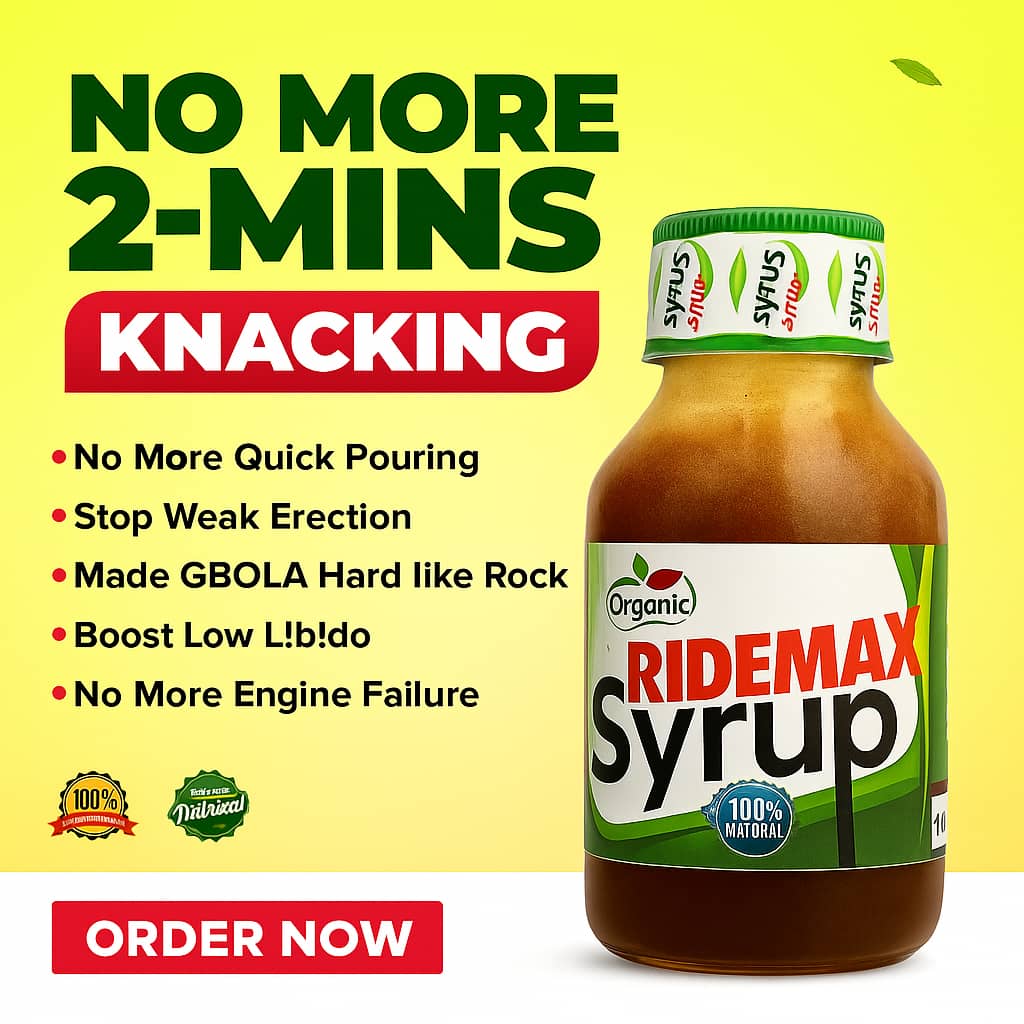 Jessy Stores Facebook ad: Last Longer. Stand Stronger. With Ridemax Syrup.