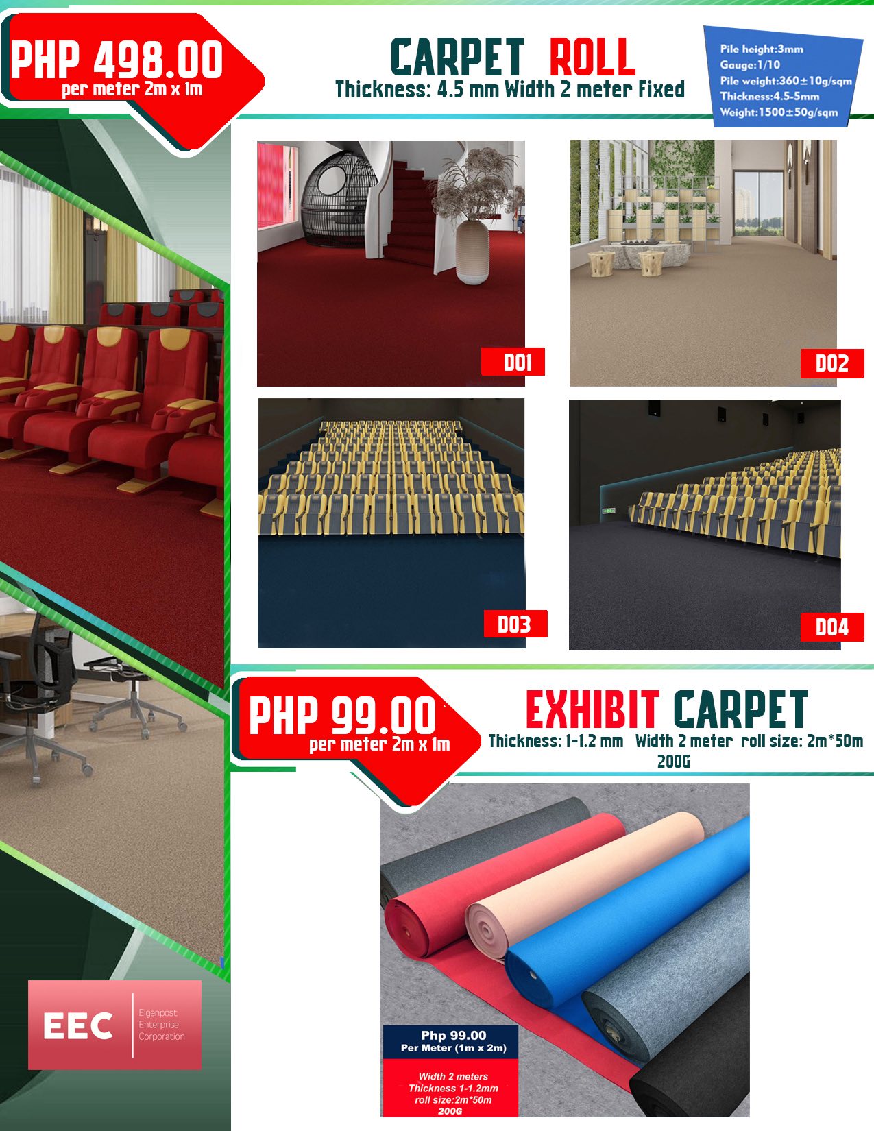 Eigenpost Carpet Tiles SPC WPC and Artificial Grass - PH Facebook ad