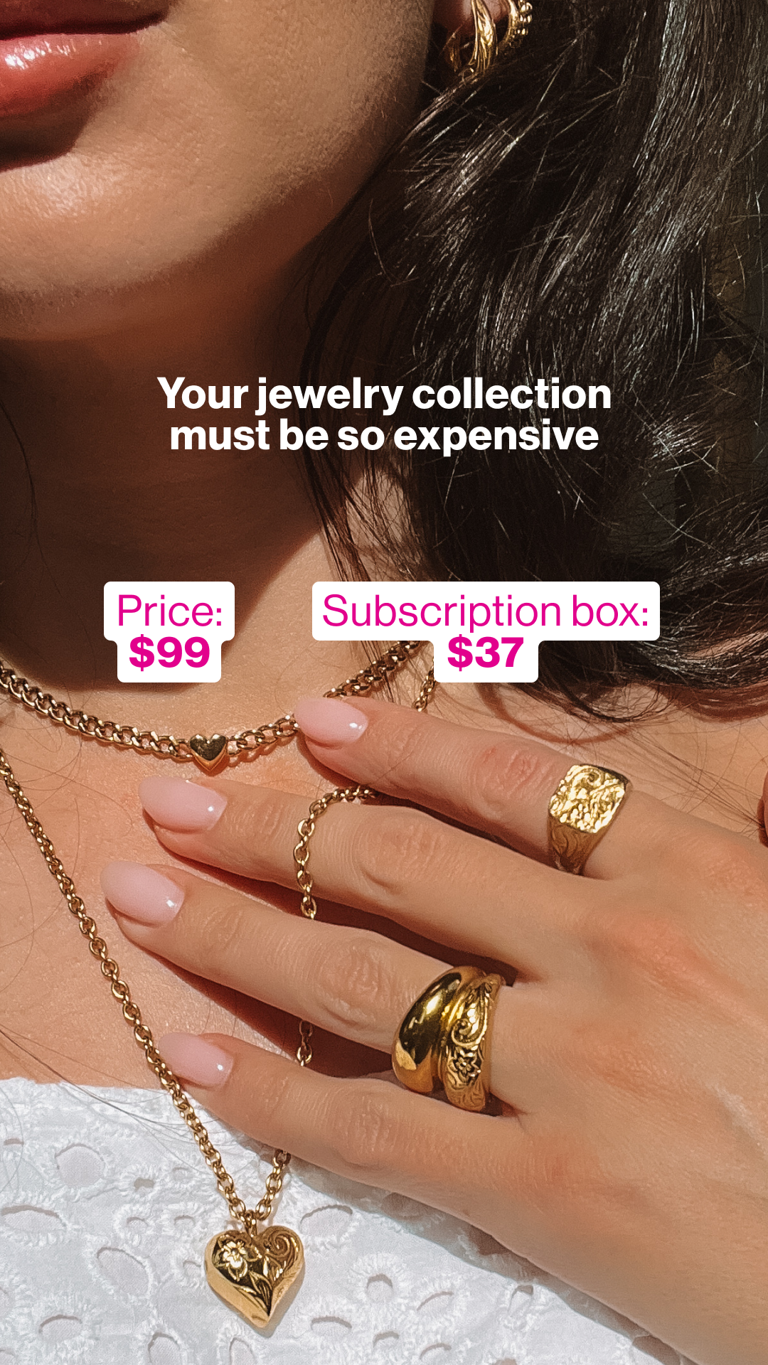 Hey Harper Facebook ad: Jewelry Subscription