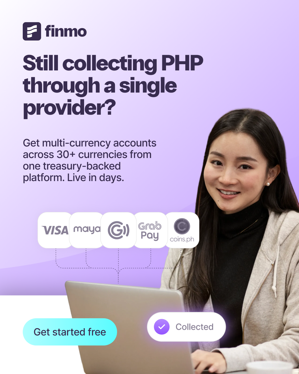 Finmo Tech Pte. Ltd. Facebook ad: Still collecting PHP through a single provider?