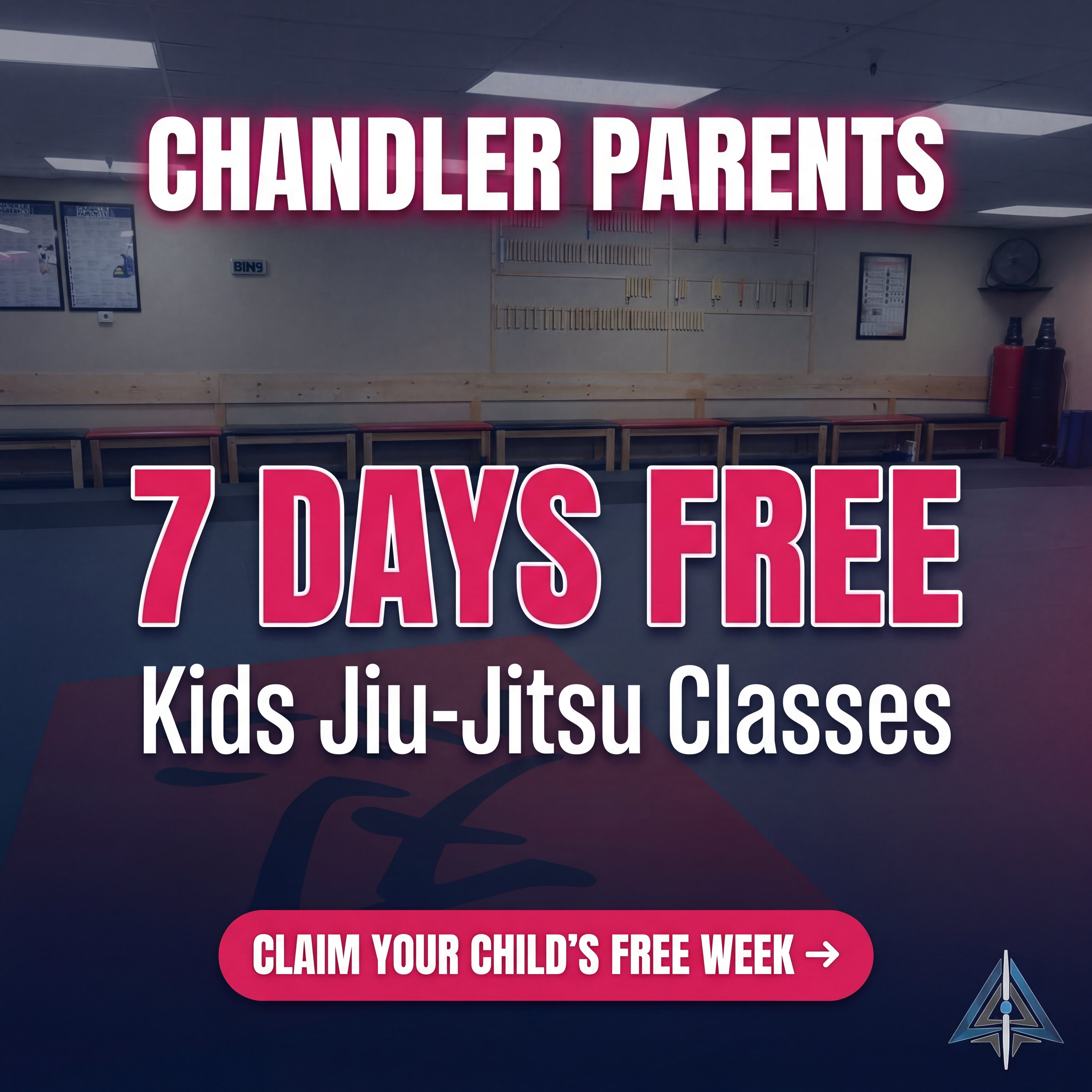 Centerline Jiu-jitsu Chandler Facebook ad: Chandler Kids, 7 Days FREE Jiu-Jitsu