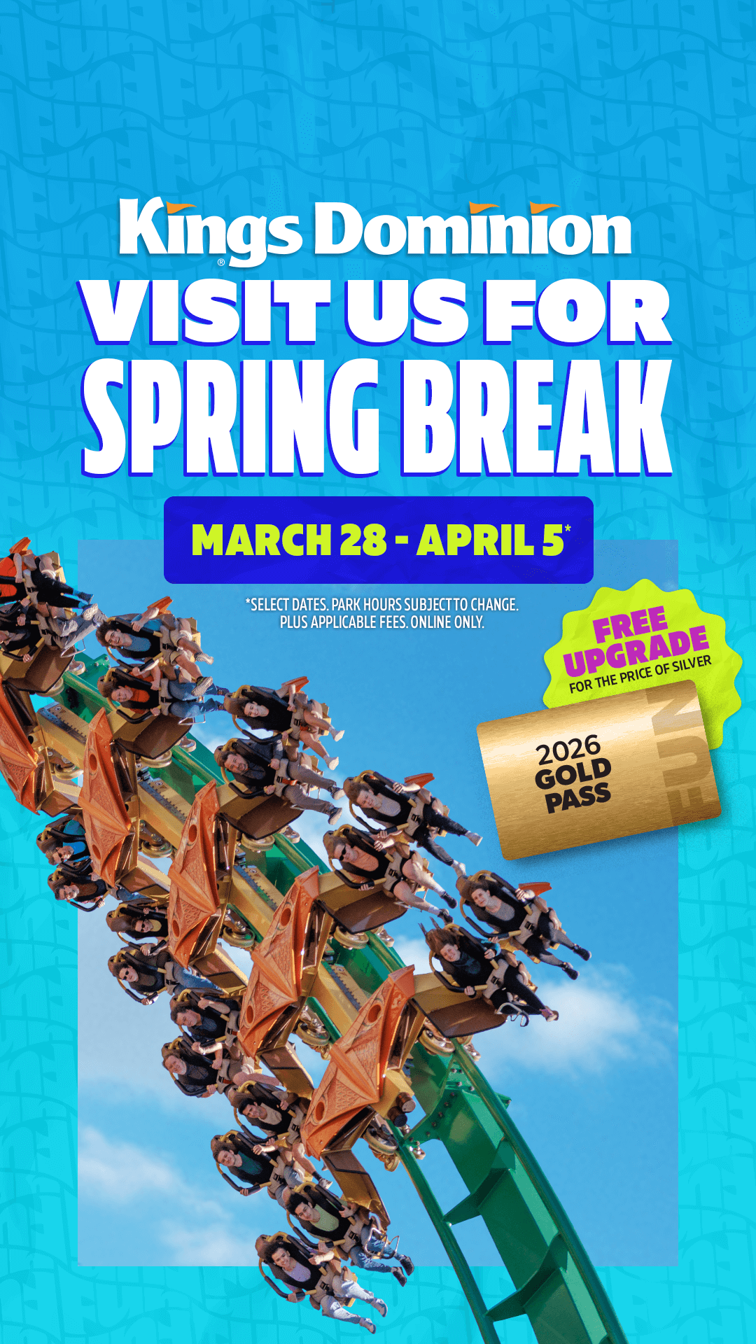 Kings Dominion Facebook ad from Mar 20, 2026