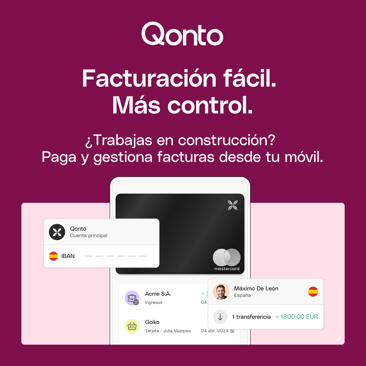 Qonto Facebook ad