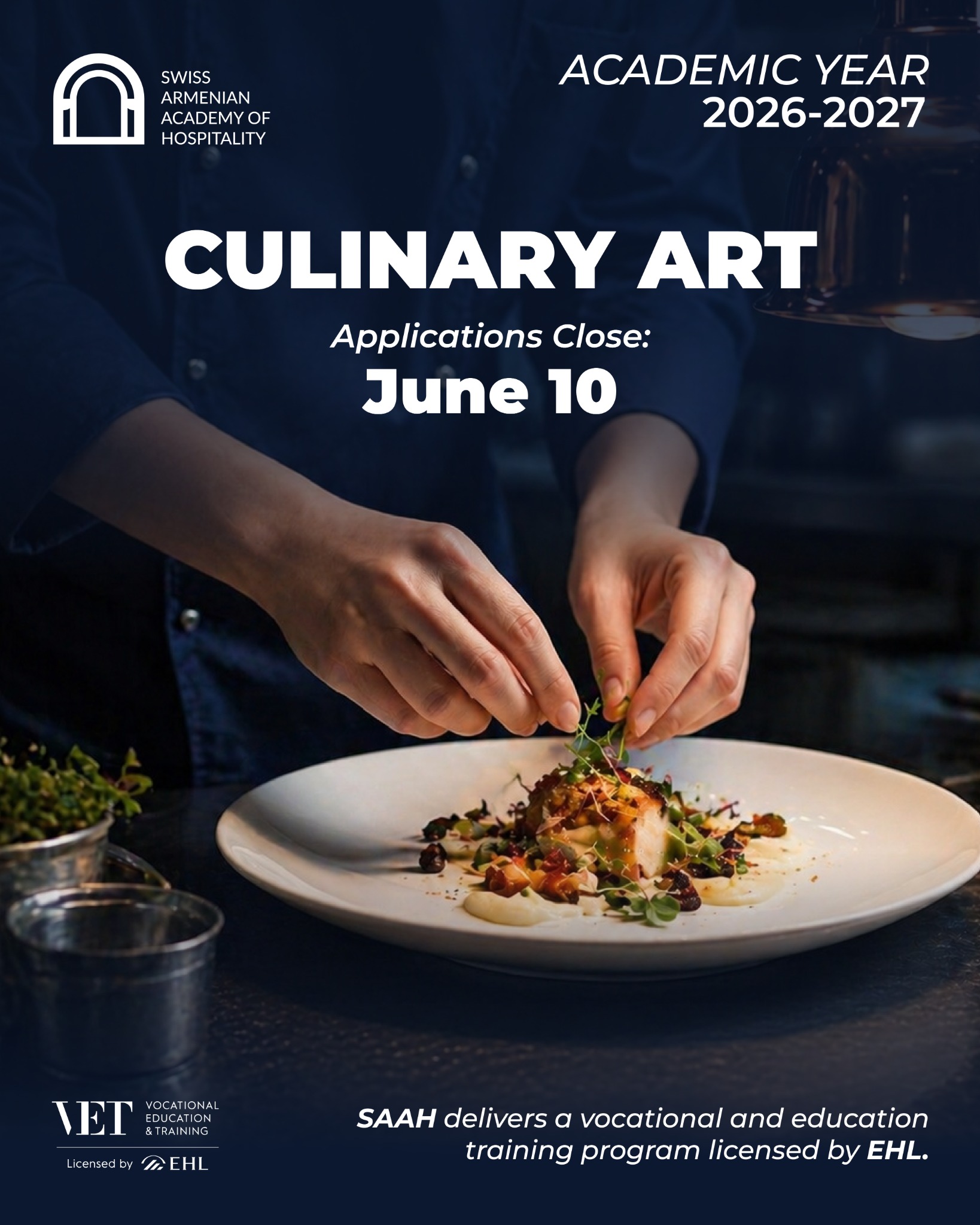 Swiss-Armenian Academy of Hospitality Facebook ad