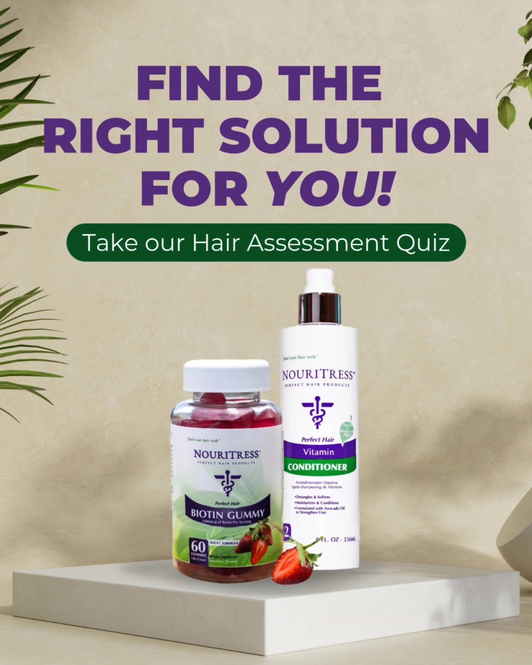 NouriTress Hair Products Facebook ad from Apr 29, 2026