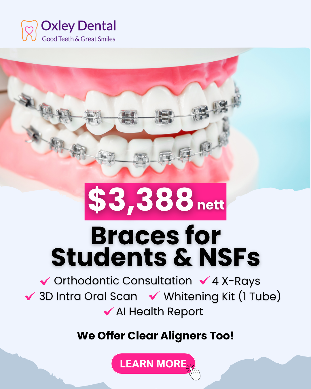 Oxley Dental Facebook ad from Oct 2, 2025