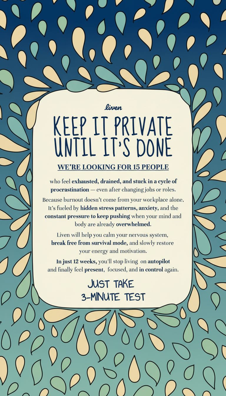 Liven: Communauté d'Éveil de Soi Facebook ad: Easy to Follow Anti-Burnout Plan