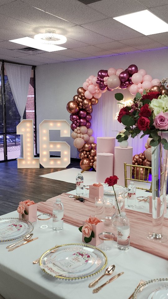 Le Palais Events Facebook ad: Shades of Pink Sweet Sixteen at Le Palais…