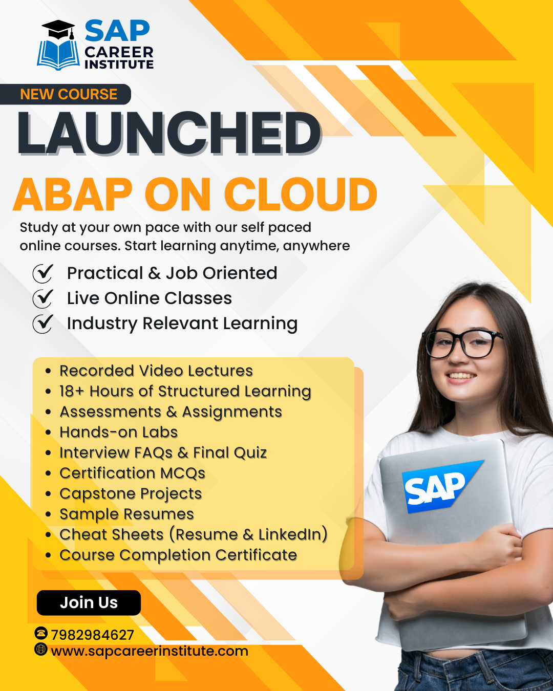 SAP Career Institute Facebook ad from Feb 3, 2026