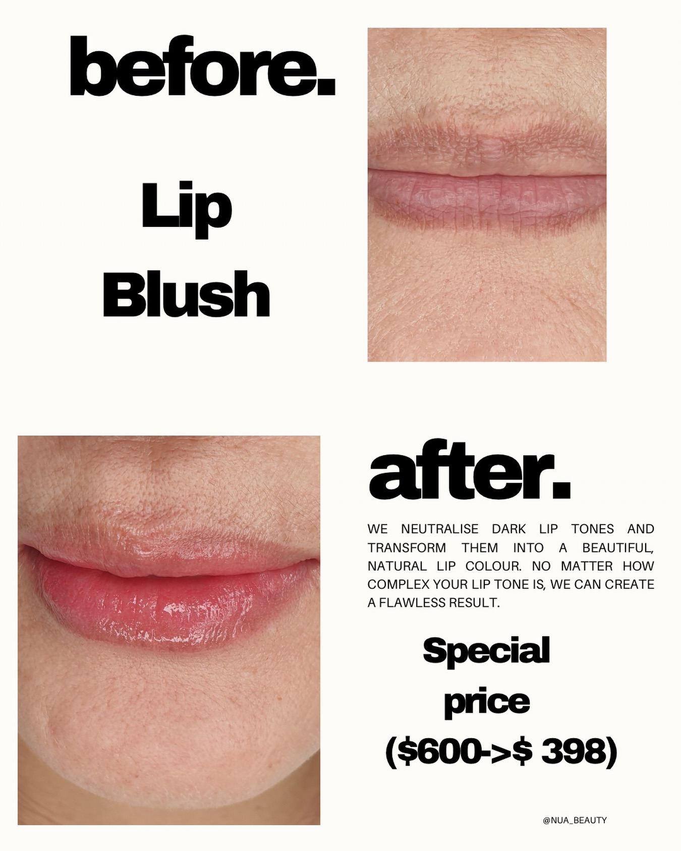 Nua beauty sydney it's about beauty business in Sydney Facebook ad: We neutralise dark lip tones and transform them…