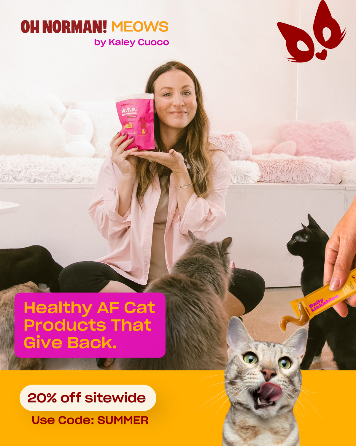 Ohnorman Facebook ad: NEW! Oh Norman! Meows