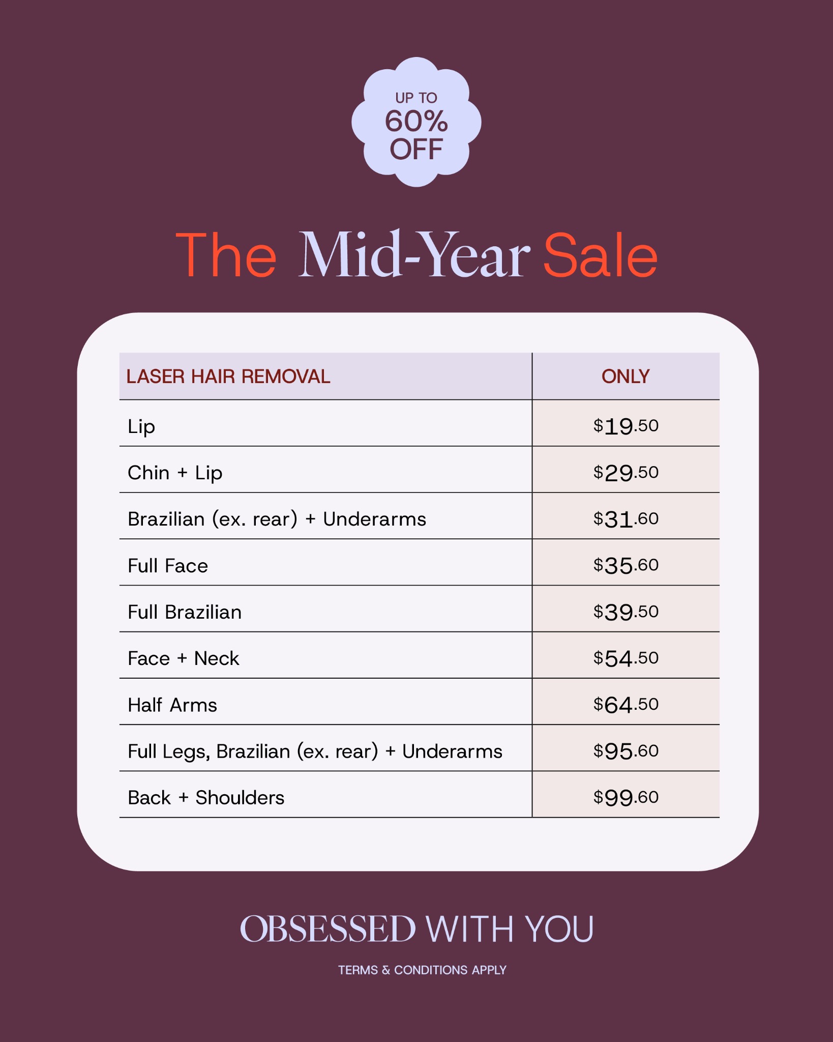 SILK Laser Clinics Facebook ad