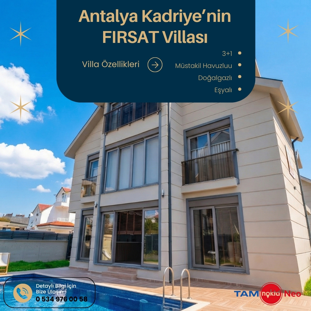 Cagdasaslanproperty Facebook ad: ANTALYA KADRİYE'DE FIRSAT FİYATLI LÜKS VİLLA