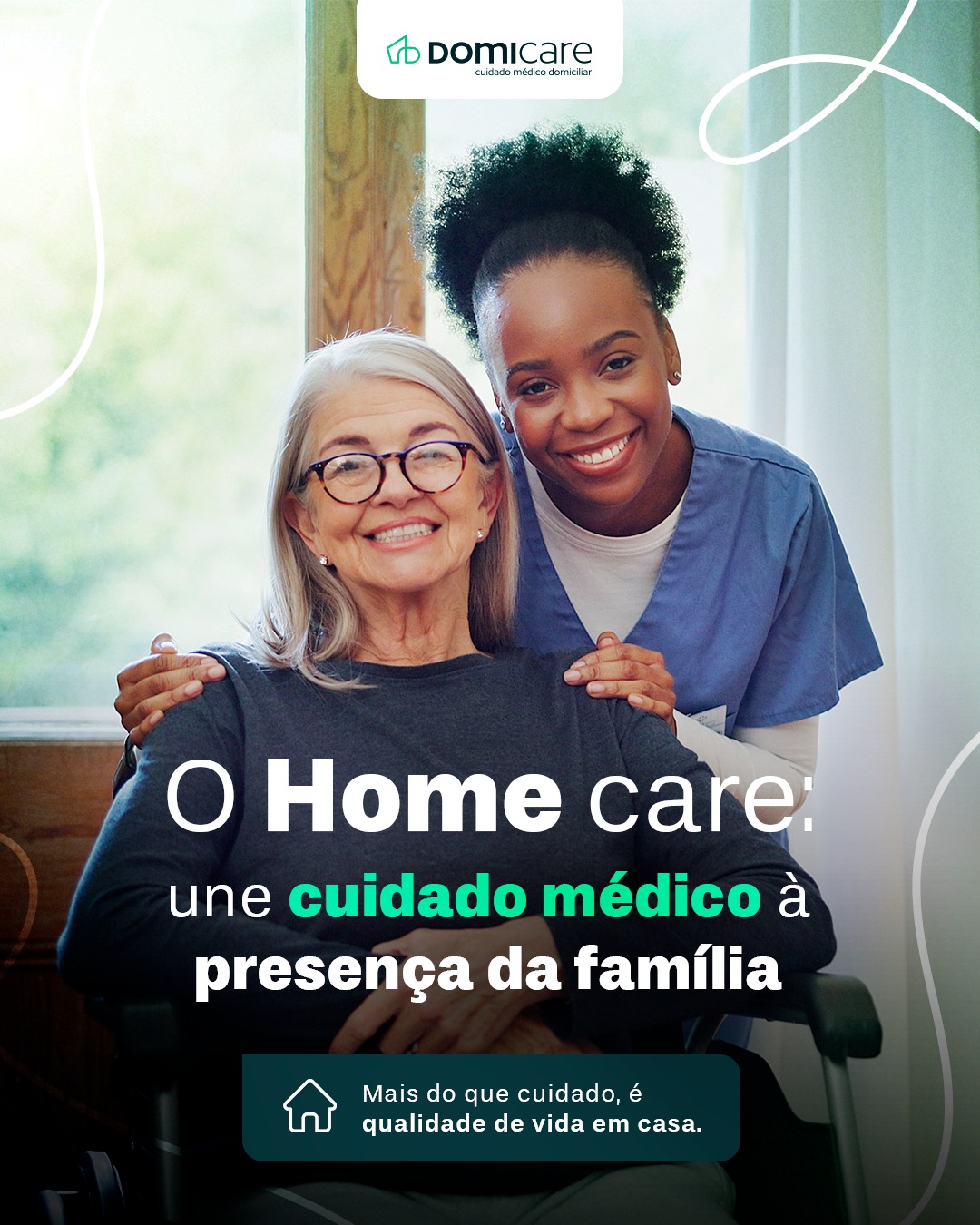 Domicare Cuidado Médico Domiciliar Facebook ad: Com o home care da Domicare, o atendimento…