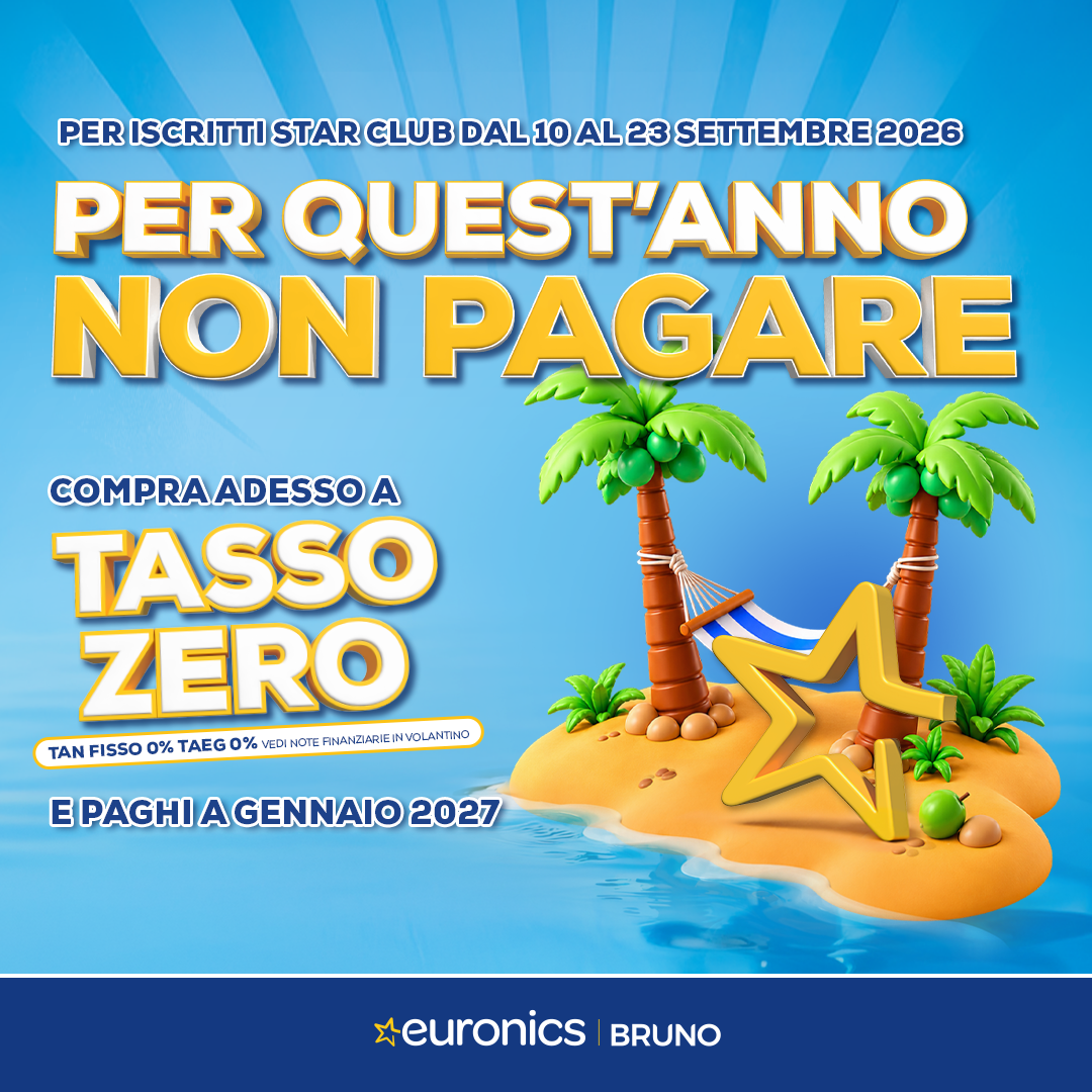 Bruno Euronics Facebook ad: Approfitta del Tasso Zero!