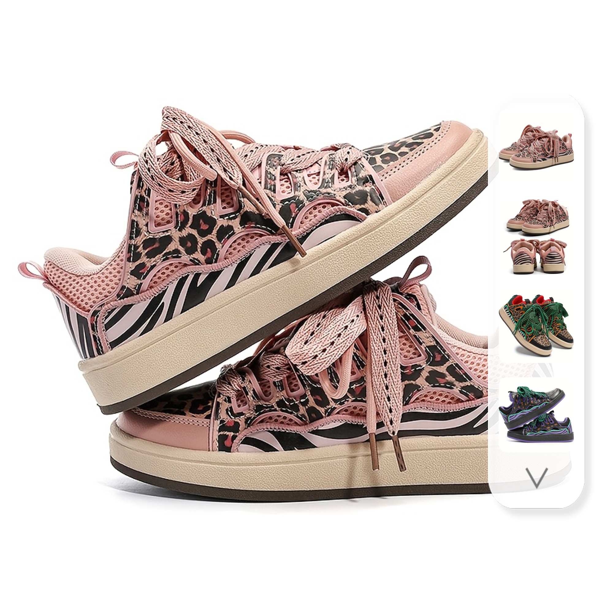 Temu Portugal Facebook ad: Zapatillas de plataforma bajas para mujer de talla grande…