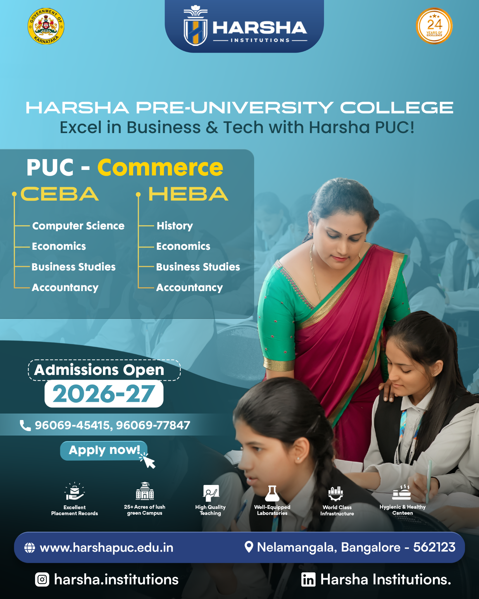Harsha Group of Institutions Facebook ad: Chat with us