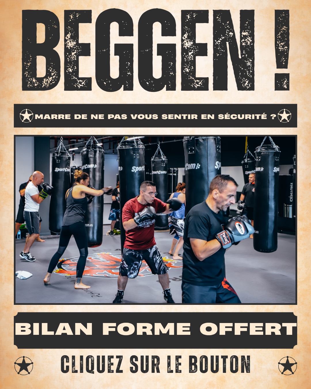 Krav Maga Center "by kickyoufit" Facebook ad