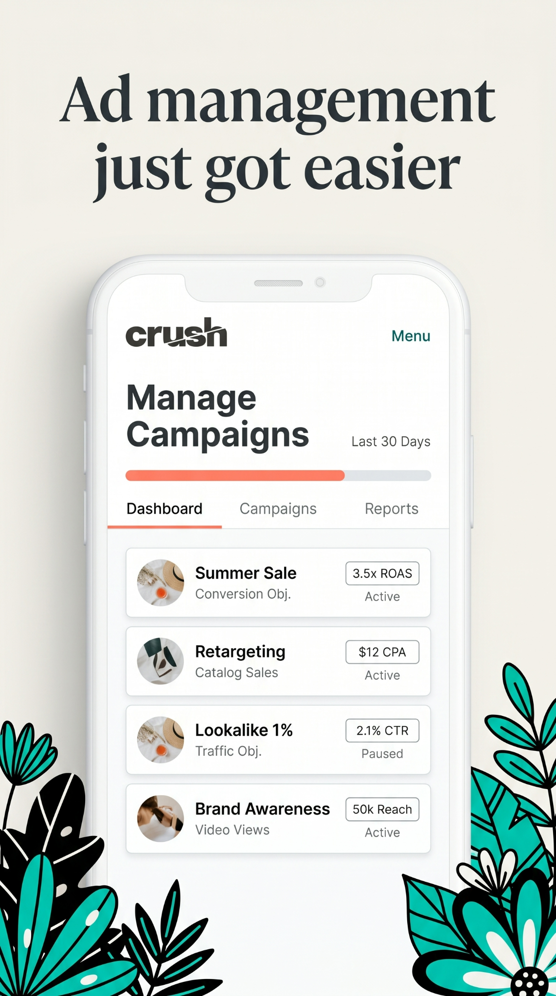 trycrush.ai Facebook ad