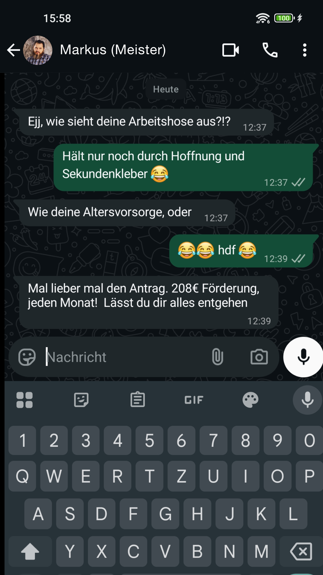 Handwerker.vorsorge Facebook ad