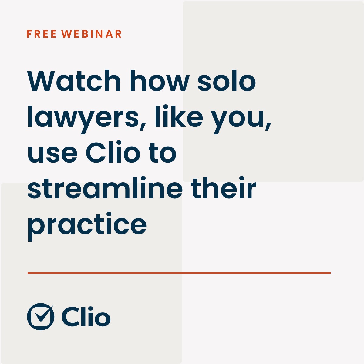 Clio - Cloud-Based Legal Technology Facebook ad