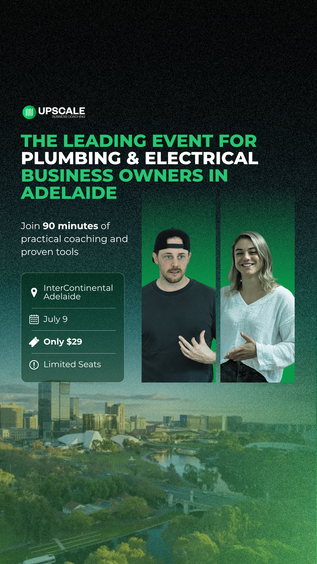 UpScale Tradie Business Coaching Facebook ad