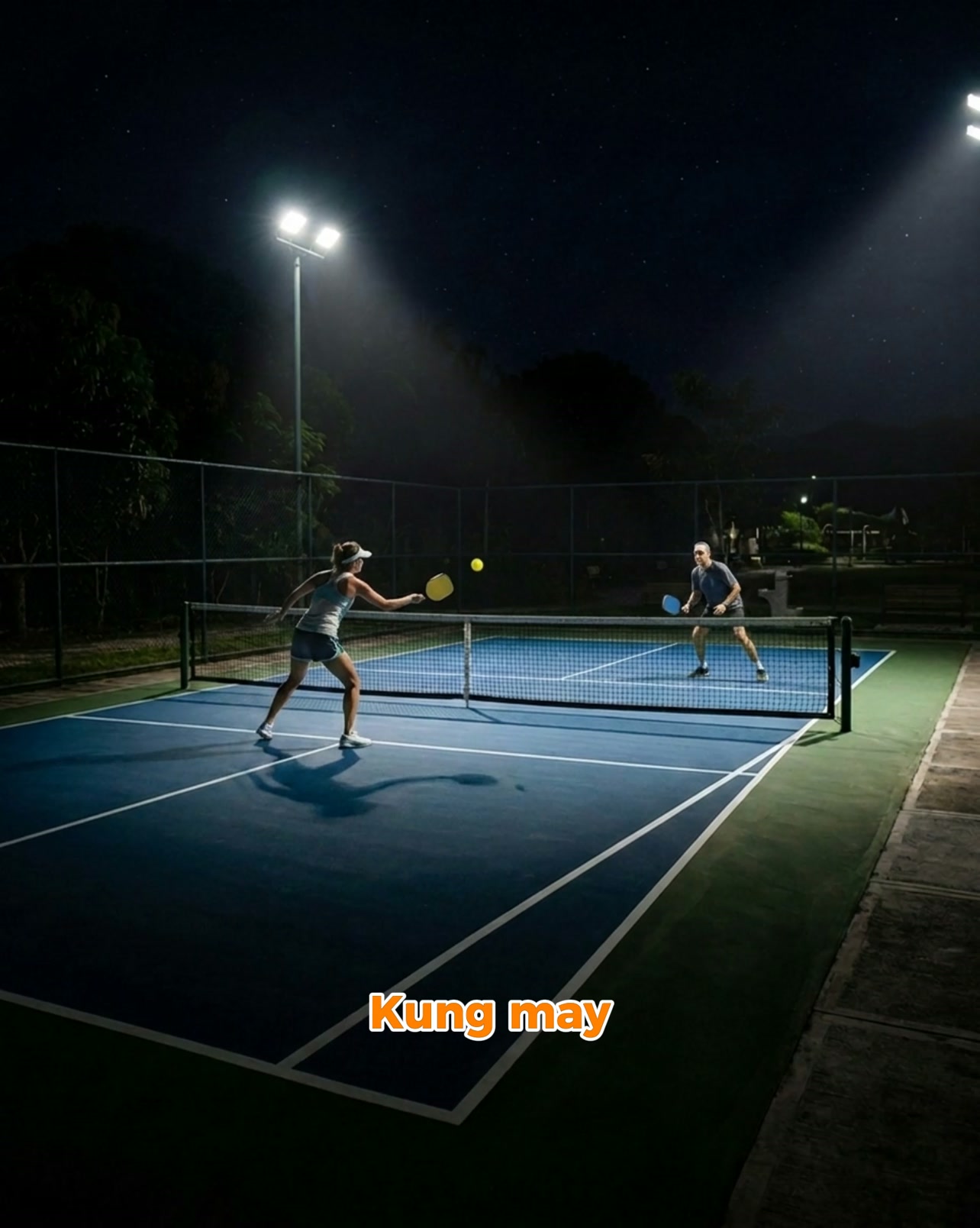 Solar EcoPrime Facebook ad: Game-Ready Lighting Kahit Gabi! Upgrade Your Sports Venue.