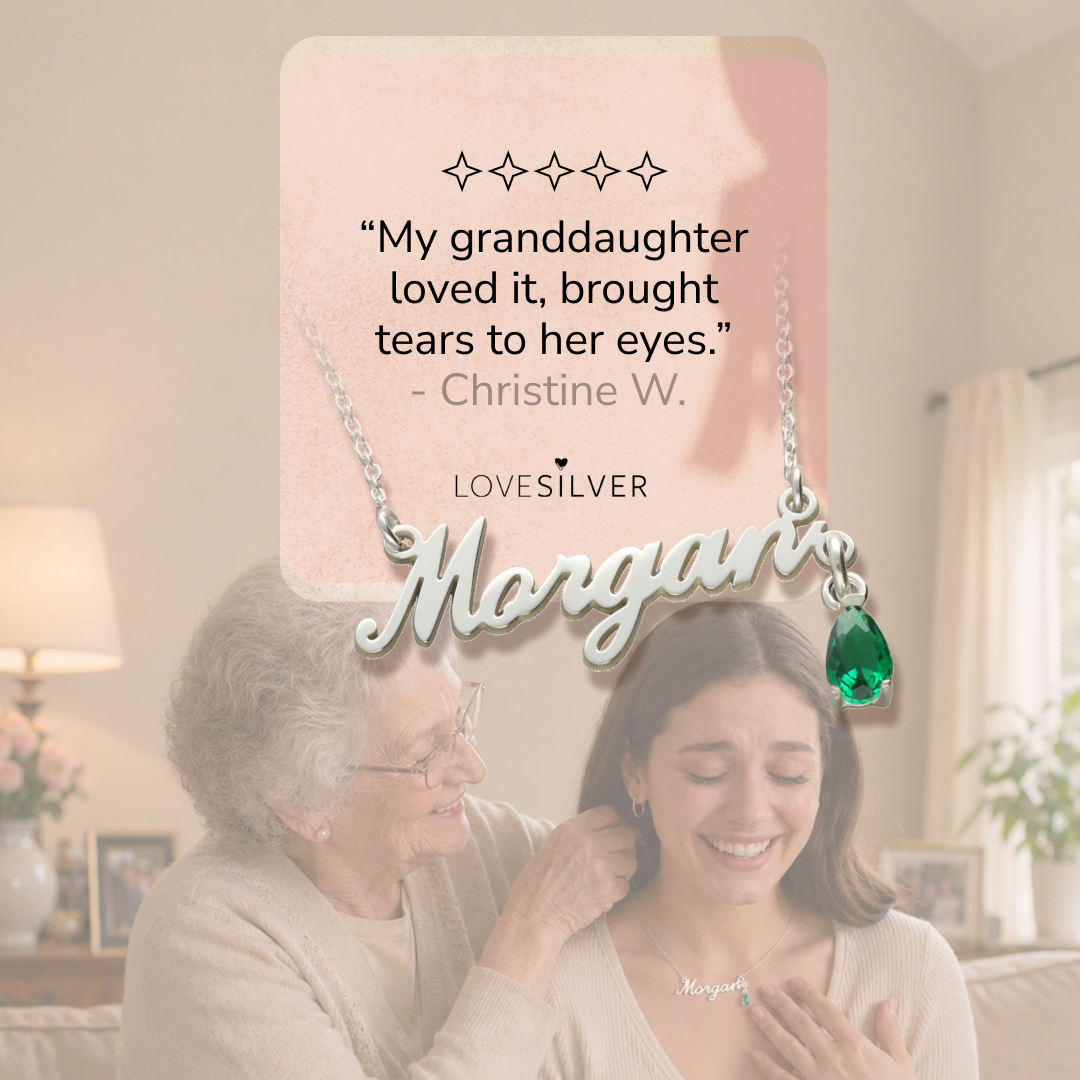 LoveSilver.com - Personalised Fine Jewellery Facebook ad: Unique Personalised Gifts