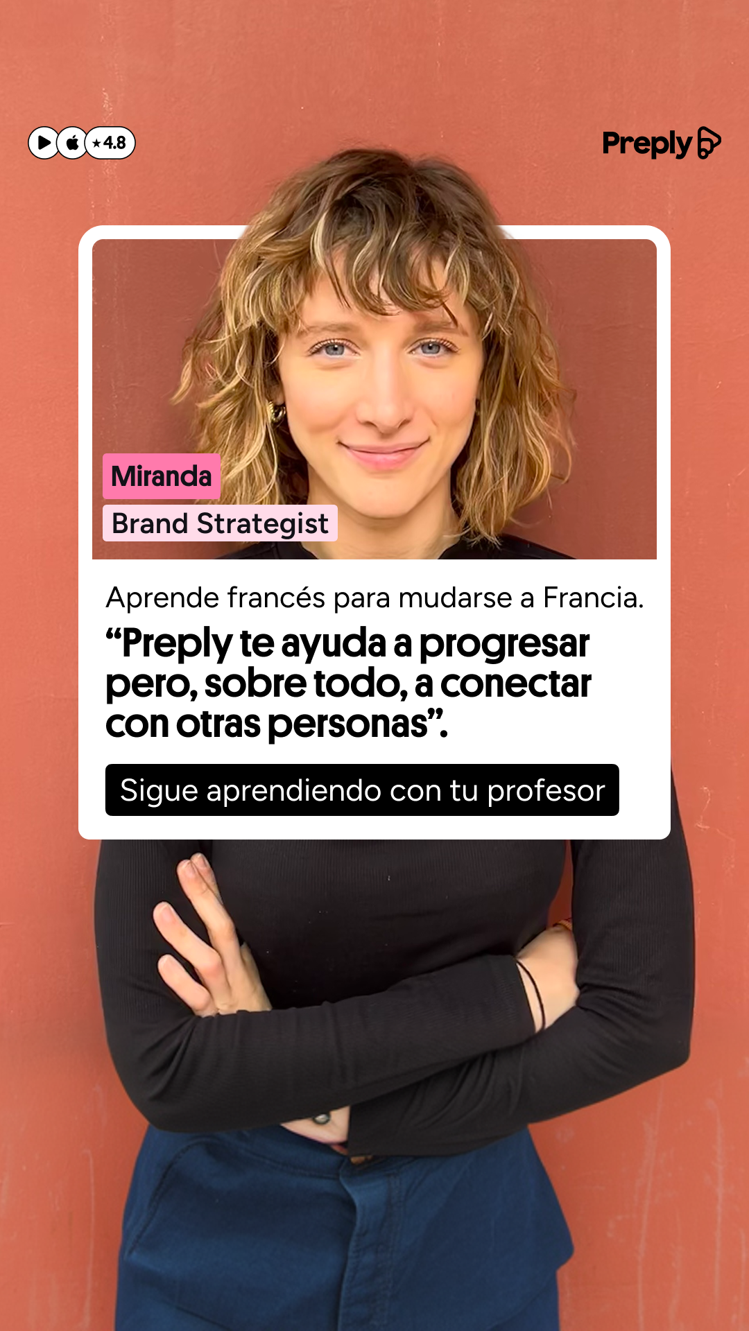 Preply Facebook ad