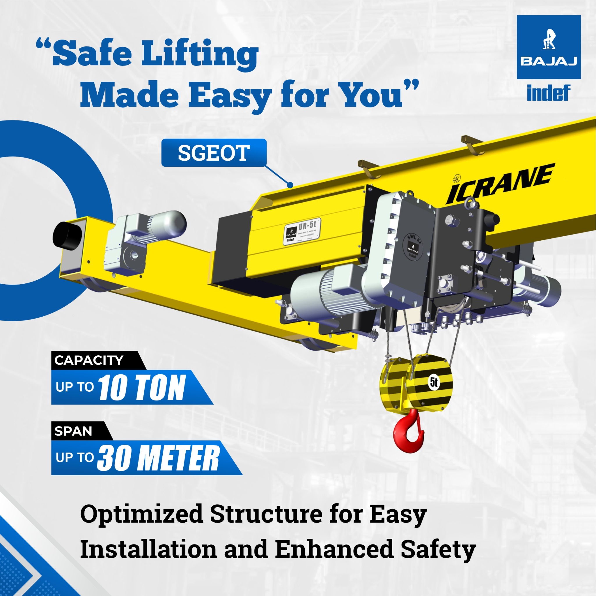 BAJAJ INDEF Facebook ad: Upgrade your lifting capabilities with BAJAJ INDEF's…