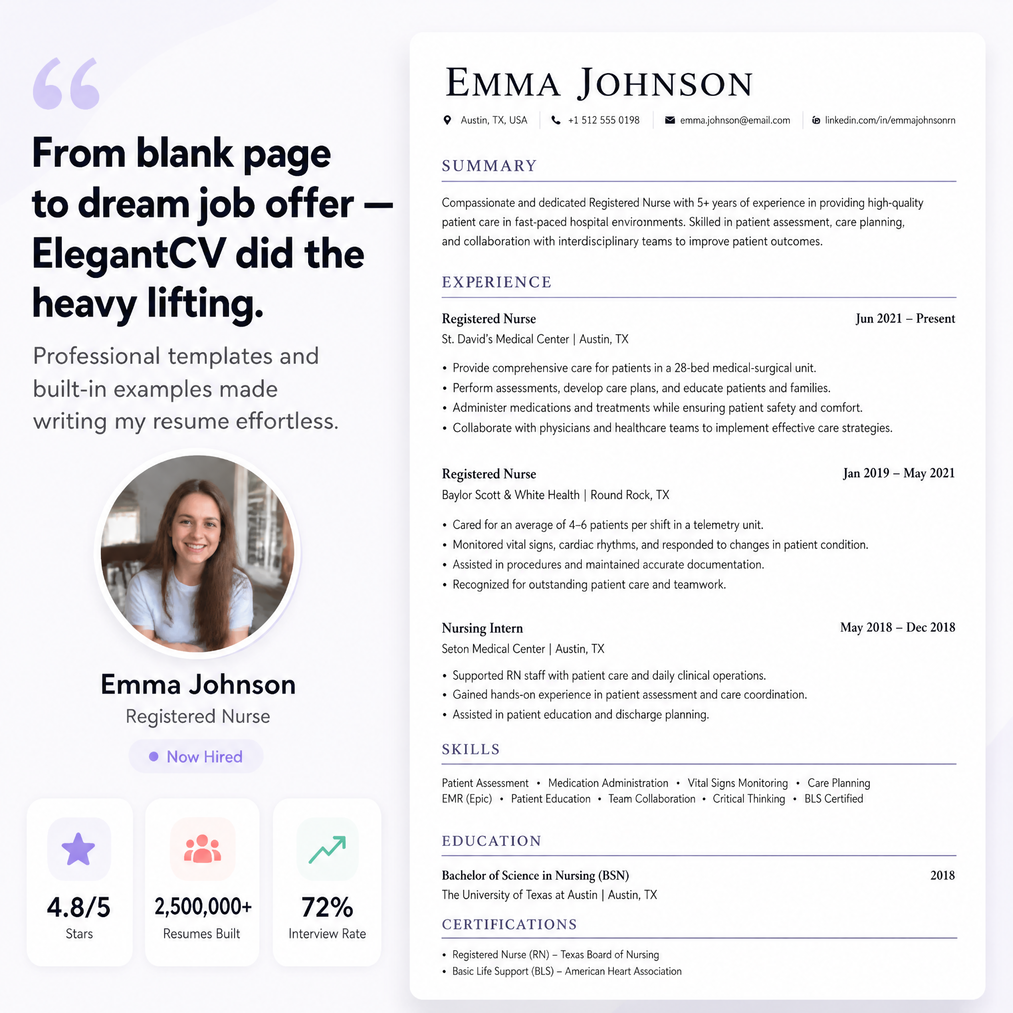 Elegant CV Facebook ad