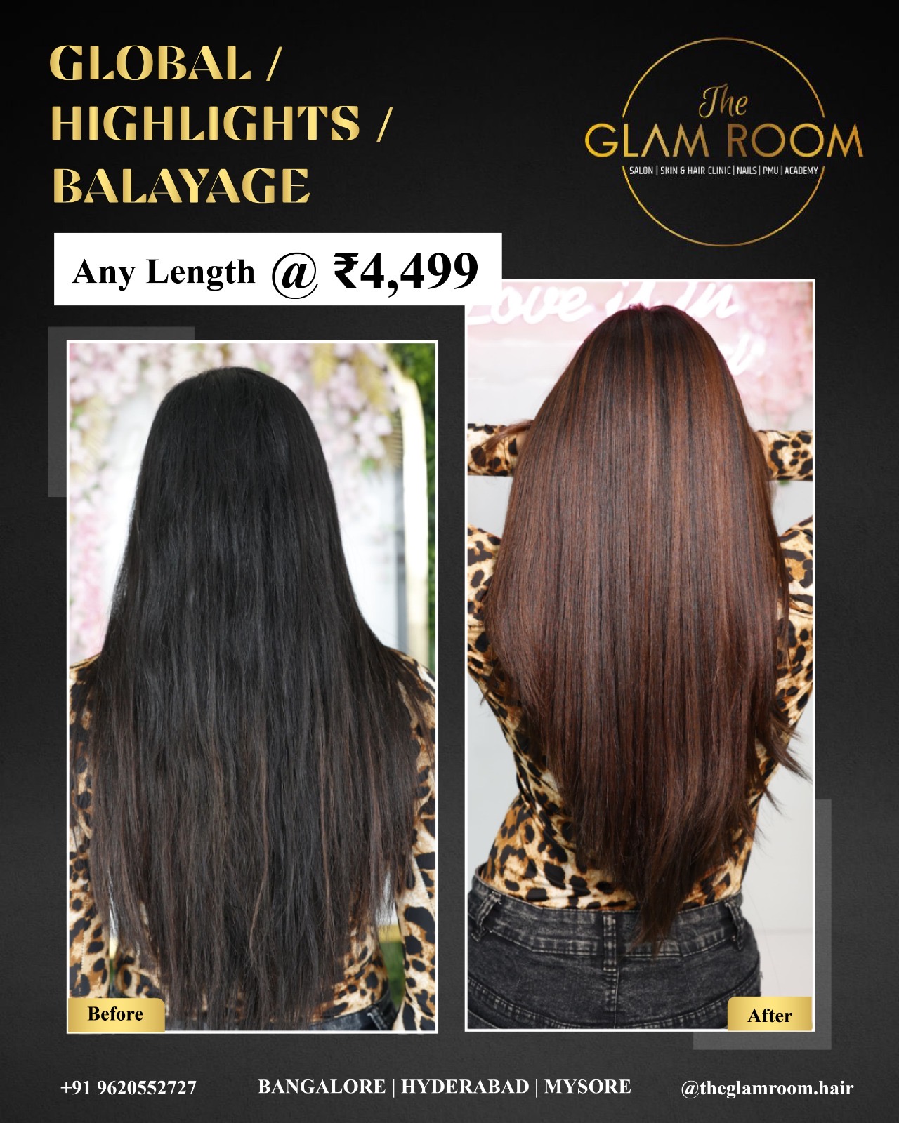 The glam room - hair salon Facebook ad