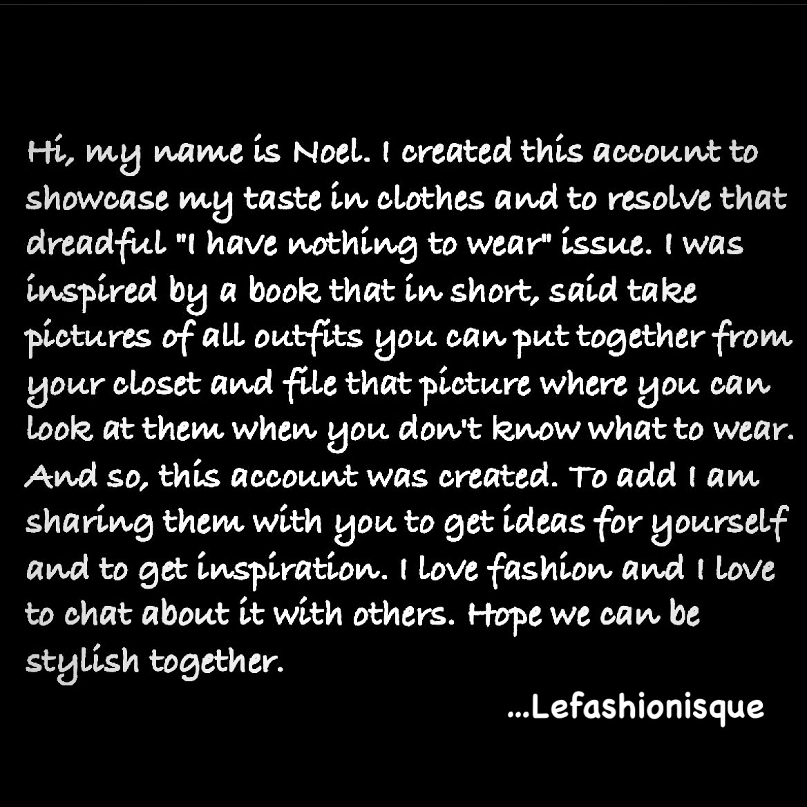 lefashionisque Facebook ad: Recap: My words of wisdom.