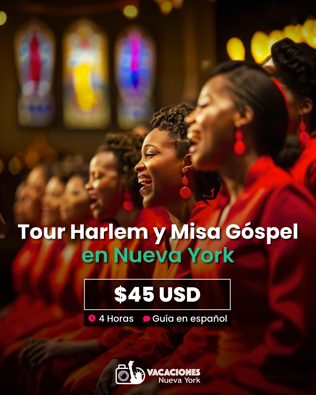 Vacaciones Nueva York Facebook ad: ¡Descubre los lugares más emblemáticos de Harlem y…