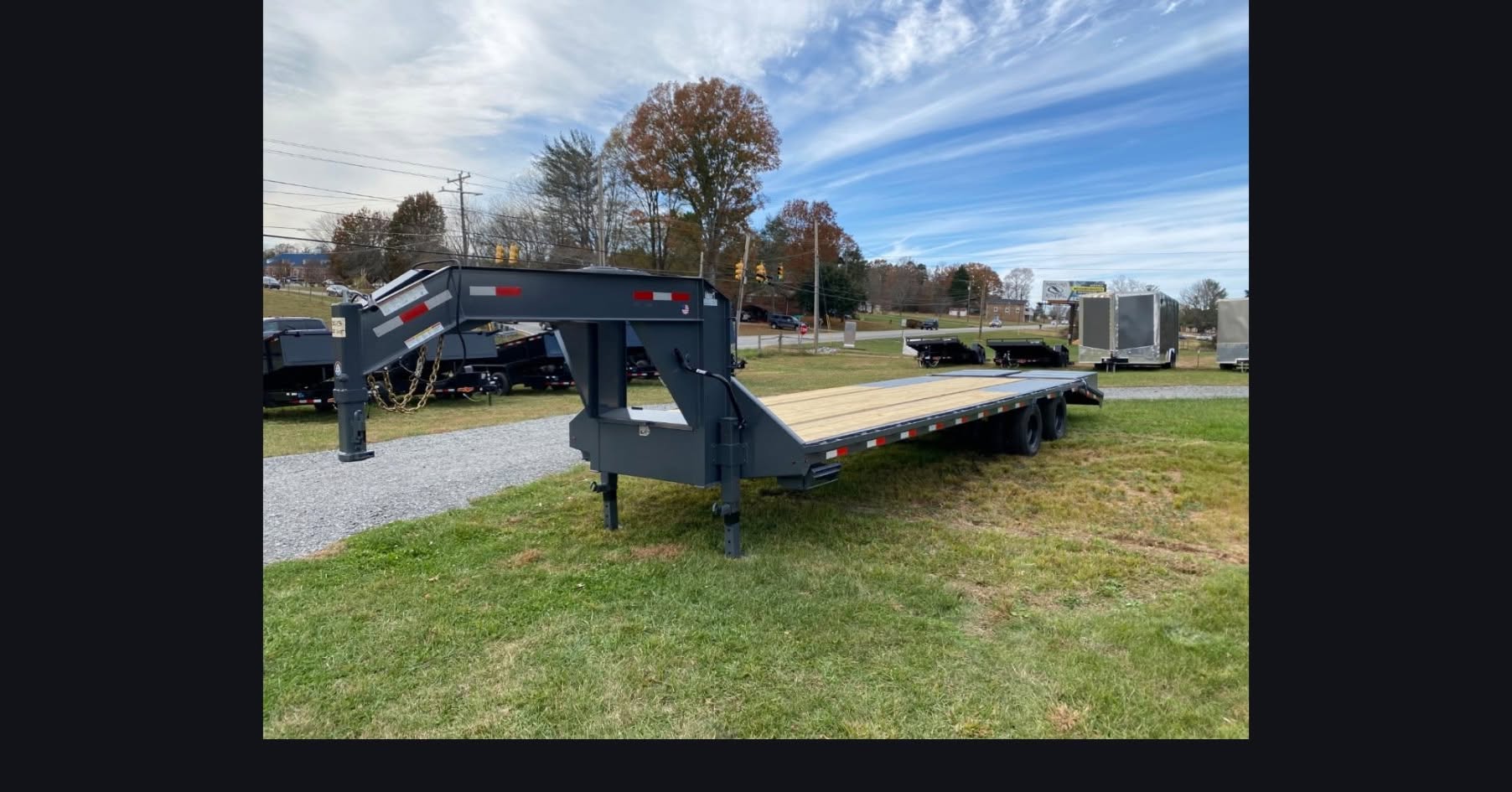 Richard Wolfe Facebook ad: 8X35 23,500 GVW GOOSENECK TRAILER! LED LIGHTS! BRAKES! NEW!